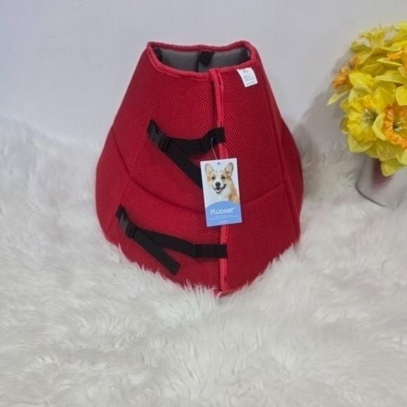 Kuoser dog cone,adjustable dog cone collar red size XL new - Picture 1 of 6